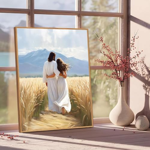 Jesus Paint by Numbers Kit for Adults Framed Canvas 12X16 in, Frameworkless