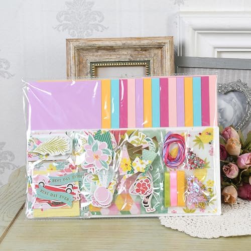 Huralona Greeting Card Making Supplier Envelope Kit Gift Anniversary Craft | Handmade DIY Card Kits 15 Cards 15 Envelopes and Dec Accessories for Birthday Thanksgiving Christmas Wedding Invitation