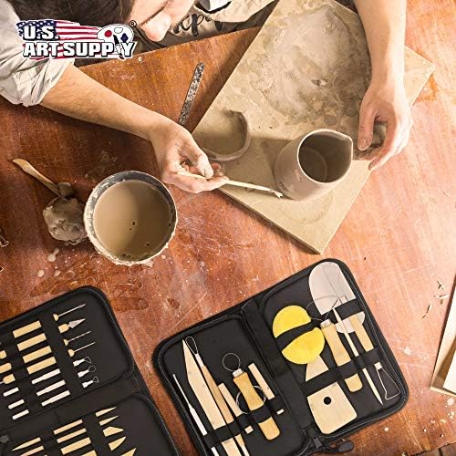 U.S. Art Supply Pottery & Clay Tools Sets (26-Piece) - 12 and 14-Piece Set