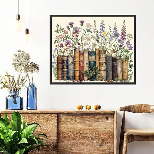 Book Paint by Numbers for Adults with Framed Canvas - with Wooden Easel