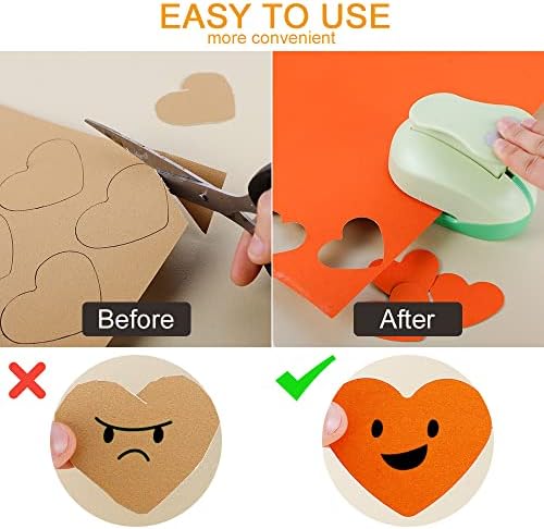 UCEC 2 Inch Heart Hole Punch, Heart Punches for Paper Crafts, Scrapbooking