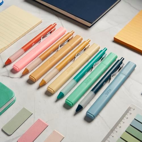 BLIEVE - Aesthetic Highlighters and Gel Pens With Soft Ink and Chisel Tip, Bible Highlighters and Pens No Bleed, Dry Fast Easy to Hold, for Bible Journaling Planner School Supplies (VINTAGE)