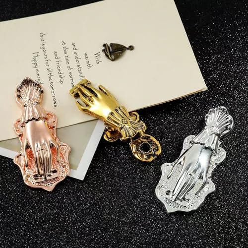 Lady's Hand Shaped Metal Paper Clip Binder Clips Page Holder Vintage Bullet Junk Journal Clips Book Clips Decorative Clip Traveler's Notebook Accessories Clamps for Office Home DIY Use Gold