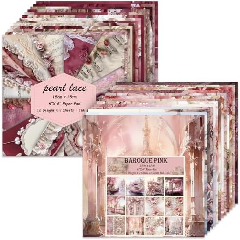 6x6" Scrapbooking Paper Pad Single Sided Decorative Colored Papers