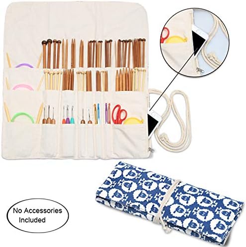 Teamoy Knitting Needle Crochet Hook Case Organizer Holder(up to 14"), Sheep