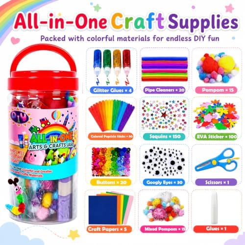 FUNZBO Arts and Crafts Supplies for Kids - Back to School Supplies