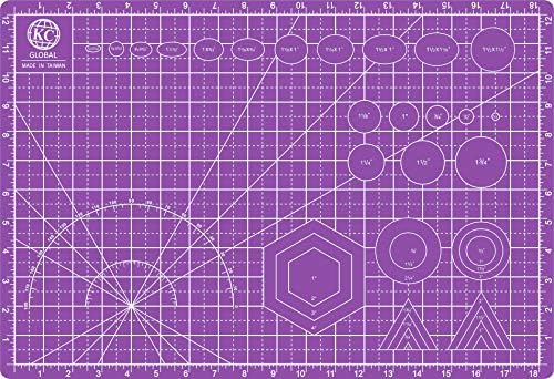 KC GLOBAL A3 (19"x13") Professional Grade Self-Healing Cutting Mat (Purple) - Odor-Free, Double-Sided, Eco-Friendly, Non-Slip, Premium Desk mat for DIY, Crafting, Model Building,and Art Projects