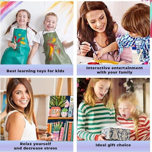 ajepon Books Paint by Numbers Kit for Adults - Painting by Number Kits Books, Bookshelf Adults Paint by Numbers Kits on Canvas Without Frame Oil Painting for Home Wall Decor 16X20inch
