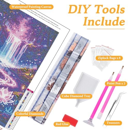 Diamond Art Kits for Adults & Beginners, Waterfall Diamond Painting Kit