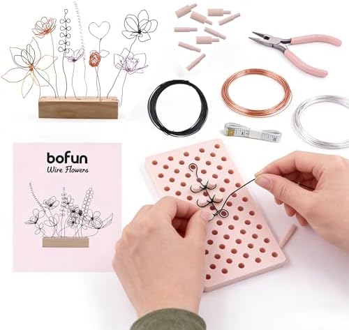 BoFUN Wire Art Flower Craft Kit for Teens & Adults Women Birthday
