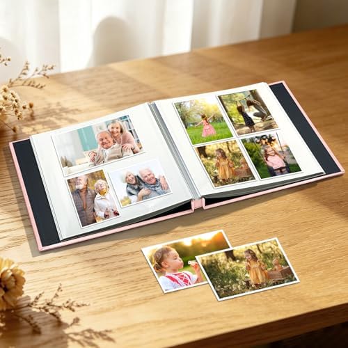 Large Photo Album Self Adhesive Scrapbook, 30 Sheets/ 60 Pages Photo Book for 4x6, 5x7, 8x10 Pictures, DIY Album for Birthday Gifts for Women Mom Wedding Baby Family Travel