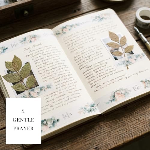 Bible Journaling Washi Tape Set for Women – 10 Rolls Floral Faith Theme Washi Tape with Scripture Verse & Christian Words, Decorative Tape for Planner, Prayer Journal Supplies (10)