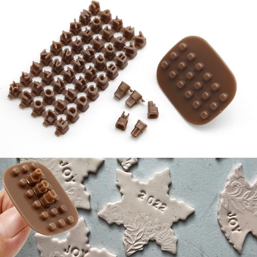 Hoypeyfiy 172 PCS Alphabet Number Symbols Cookie Cutters Set Biscuit Cake Impress Embosser Cutter Stamp Press DIY Embosser Mold for Cake Baking Clay