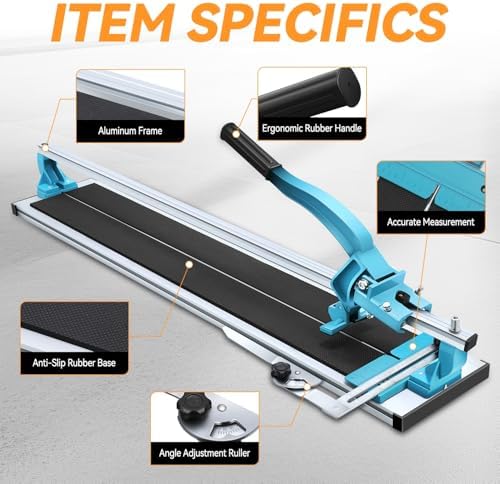 Auto Dynasty 35" Manual Tile Cutter, Cutting Ceramic Porcelain Tile Floor