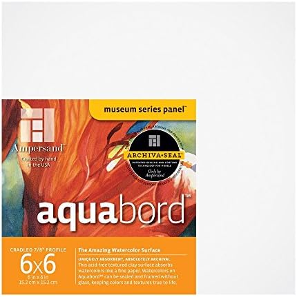 Ampersand Aquabord Panel for Watercolor and Gouache, 7/8 Inch Depth, 6X6 Inch (CBTC0606)