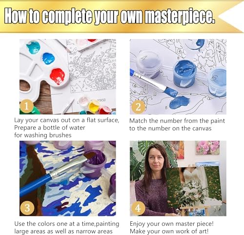 Custom Paint by Number From Photos, DIY Canvas Paint by Numbers for Beginners, Personalized Adults Digital Oil Painting Kits, Make Your Own Picture, Wall Decor Gift for Family, Boy Girl Friend