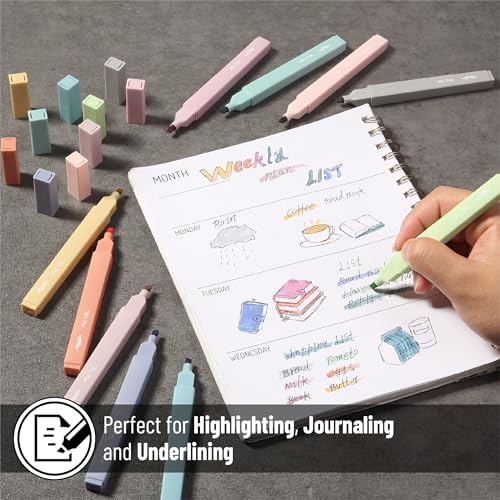 Mr. Pen- Aesthetic Highlighters No Bleed, 10 Pack, Assorted Colors | Chisel Tip, Cute Highlighters Assorted Colors for Journaling, Highlighting, Underlining, Fast Dry, Back to School Supplies