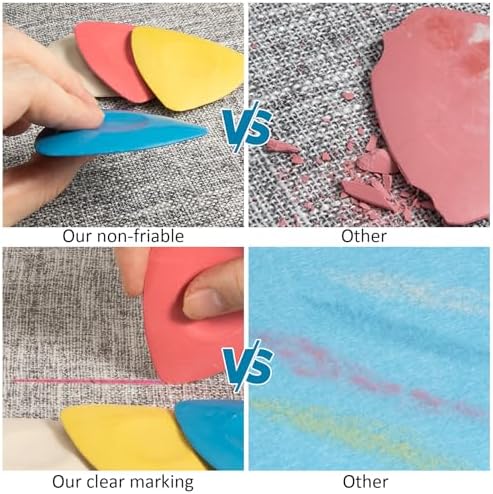 4 Pack Tailors Chalk, Washable Sewing Chalk for Fabric