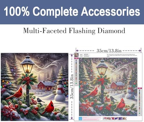 ijbnhd Christmas Cardinal Diamond Art Kits for Adults