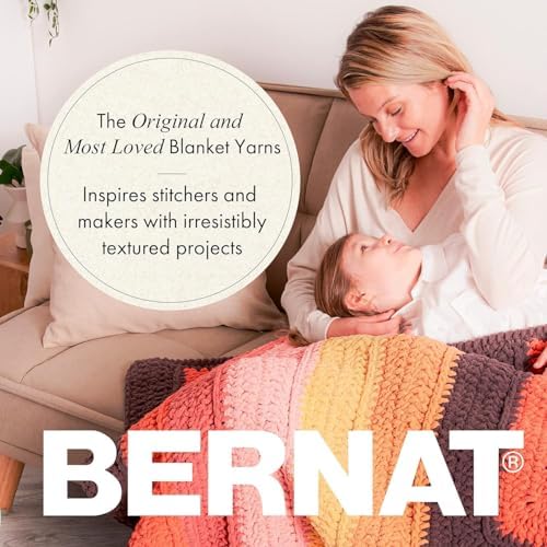 Bernat Baby Blanket Yarn for Crocheting Soft, Baby Denim