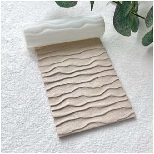 Keoker Ocean Wave Texture Roller for Polymer Clay, 1pc Summer Polymer Clay Texture Roller