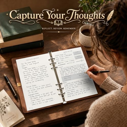 Reading Journal for Book Tracking PU Leather Journal (Sage Green)