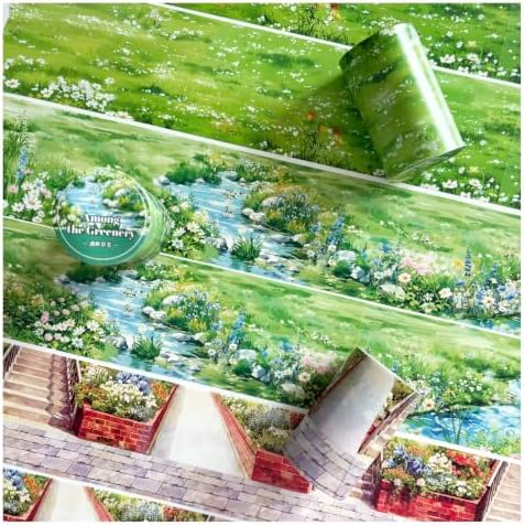 PET Tape Stickers for Journaling Supplies, Plant Stickers for Scrapbooking