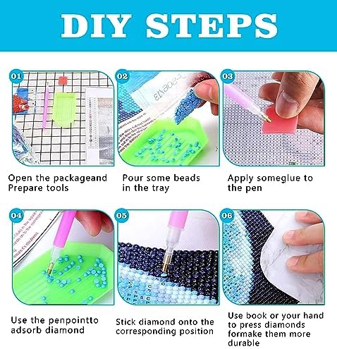 Diamond Art Kits for Adults Cross Flowers Diamond Painting Kit 12x16in