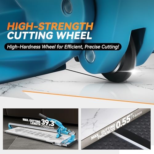 Auto Dynasty 39" Manual Tile Cutter, Cut Porcelain Ceramic Floor for Home