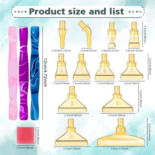 DoreenBow 21Pcs Diamond Art Tools Metal Thread Tip Diamond Art Accessories