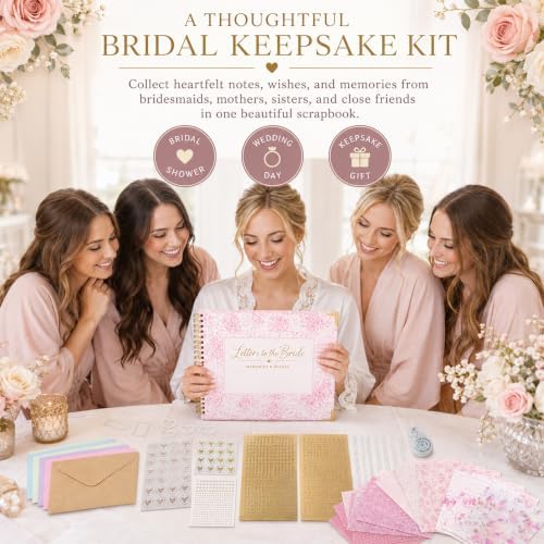 Letters to the Bride Scrapbook Kit, Bridal Shower Guest Book Alternative