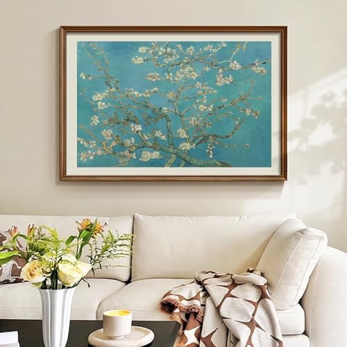 VeGuude Diamond Art Kits for Adults-Van Gogh Almond Blossom Diamond Painting Kits for Adults Beginners,5D DIY Full Drill Diamond Painting Cat Gem Art and Crafts 12x16inch