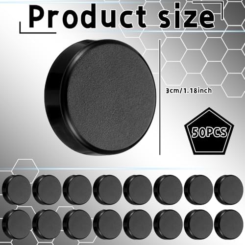 Blulu 50 Pcs Magnetism Honeycomb Pin for Laser Cutting 1.18 Inch Honeycomb Bed Pins Hold Down Laser Engraving Accessories Supplies Machine Fixing Needle Engraver Machine Accessories (Black)