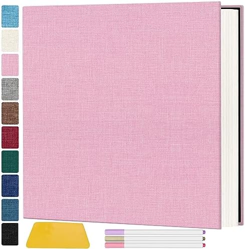 Zesthouse Large 18In Photo Album Self Adhesive 60 Pages, Scrapbook Albums with Sticky Page Holds 10x12 & 8x10 & 5X7 & 4x6 Pictures, DIY Photo Book Ideal Gift for Family Wedding Baby