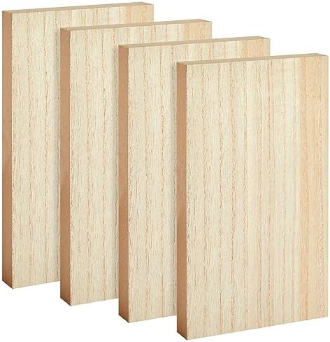 Bright Creations Unfinished MDF Wood Blocks for Crafts - 10 x 6 x 1 in, 4-Pack - Blank Wooden Blocks for Painting & Staining