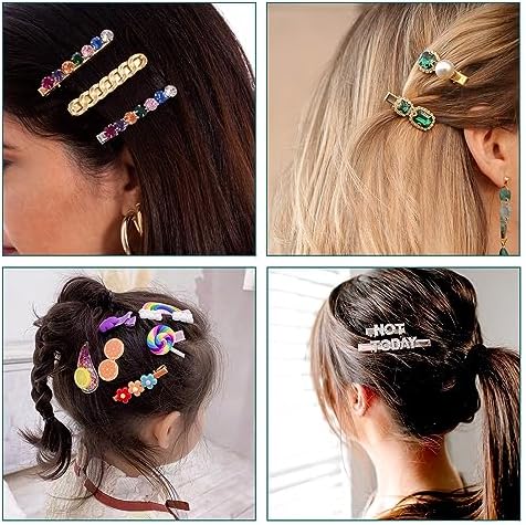 FASHEWELRY Hair Clip, 120Pcs Alligator Iron Hair Clips, 12 Style, 3 Colors, Hair Barrette Blanks for Bows Making, Hair Accessories, Size 31x8x8mm-57x11x10mm, for Women