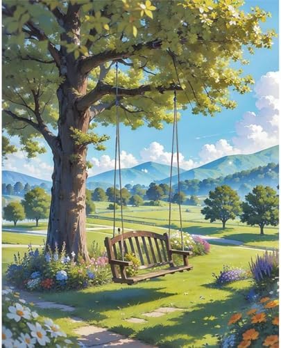 Landscape Paint by Numbers for Adults - Scenery Paint by Number on Canvas