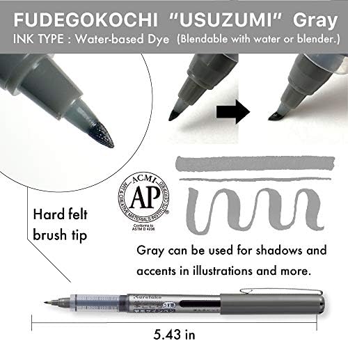 Kuretake Zig Inktober pen set, for Illustration, Manga Drawing, Lettering and Calligraphy, Professional Artist, Made in Japan (FUDEGOKOCHI(3pcs.))