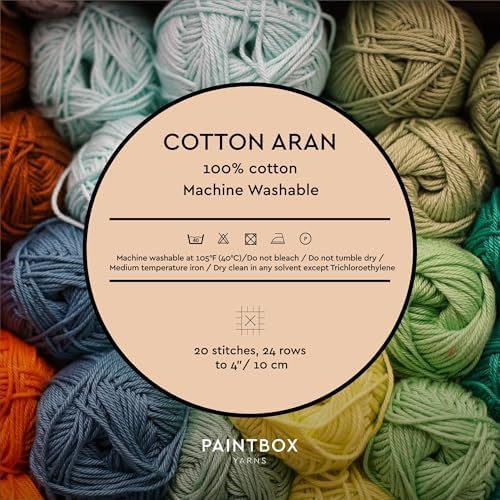 Paintbox Yarns 100% Cotton Aran Yarn 1.76oz / 50g, 93yds / 85m