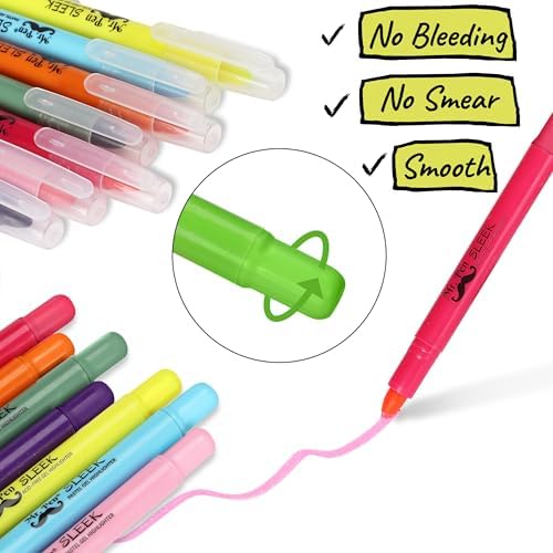 Mr. Pen- No Bleed Gel Highlighters, Assorted Colors, 16 Pack