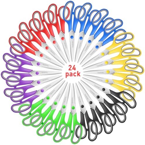 Scissors Bulk Set of 24-Pack, Taotree 8"Scissors All Purpose Heavy Duty