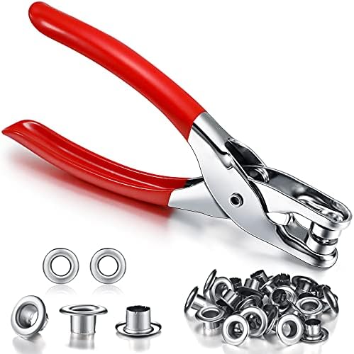 Mudder Grommet Eyelet Plier Tool,1/4 Inch,Silver,Classic