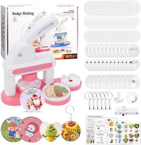 Button Maker Machine Multiple-Sizes - Pin Maker Machine Kit 1.37+2.16 inch