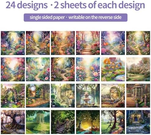 6x6" Scrapbooking Paper Pad Single Sided Decorative Colored Papers