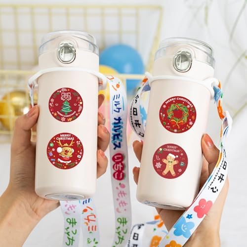 500Pcs Christmas Stickers Round Holiday Envelope Seals