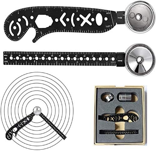 Multi-Function Drawing Tool, EDC Stationery Multifunction Scale Ruler, Versatile Circle Drawing Tool for Designers Architects Artists Student