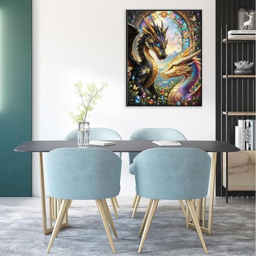 Dragon Paint by Numbers Kit for Adults, DIY Oil Painting Canvas 16x20inch