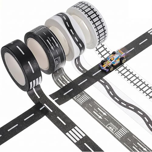 4 Rolls Race Track Tape, Removable Road Tape