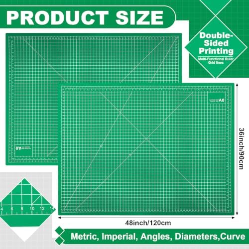 Pangda 1 Pcs 36 x 48 in Large Self Healing Cutting Mat for Sewing, Light | Thick Double Sided Mats for Sewing Quilting Fabric, with Precision Grid, Reusable Craft Work Surface
