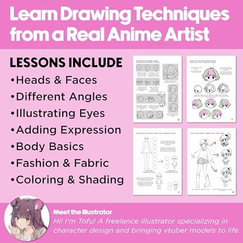 Faber-Castell Anime Drawing Kit, Chibi Edition with Step-by-Step Book
